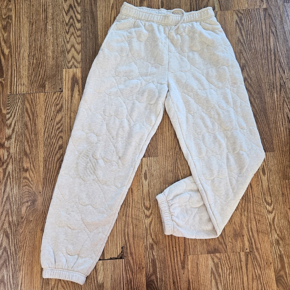 Victoria's Secret PINK Joggers Women S Embroidered Sweatpants Embossed White